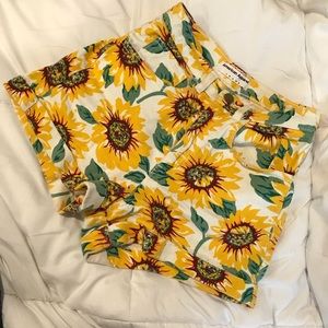 American Apparel Sunflower High Waisted Shorts
